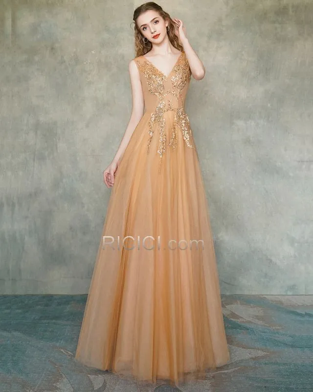 Robe De Ceremonie Robe De Soirée Dos Nu Robe Confirmation Longue Belle Orange Robes De Bal Princesse