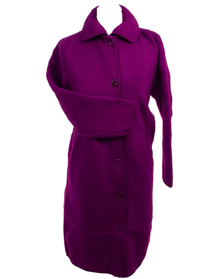robe de chambre femme laine des pyrenees en stock en framboise