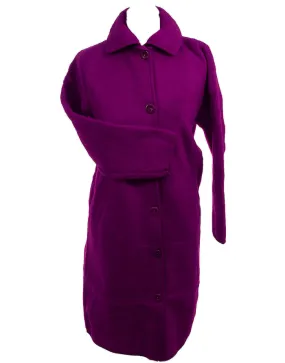robe de chambre femme laine des pyrenees en stock en framboise