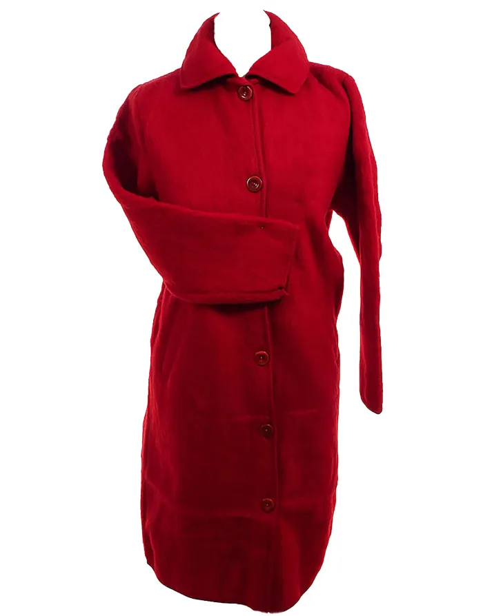 robe de chambre femme laine des pyrenees en stock en rouge