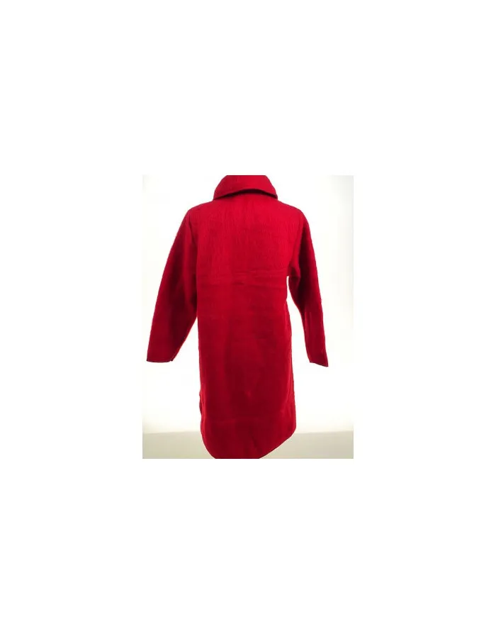 robe de chambre femme laine des pyrenees en stock en rouge