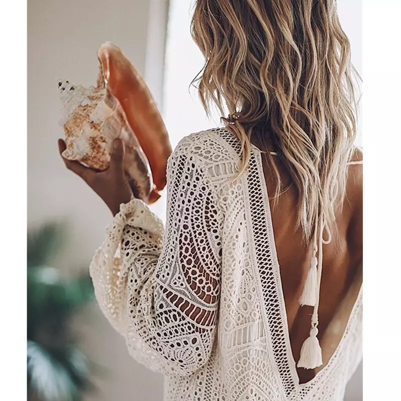 Robe de plage Brodée