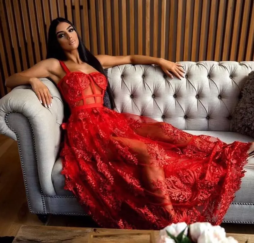 Robe de soirée à dentelle sexy chic