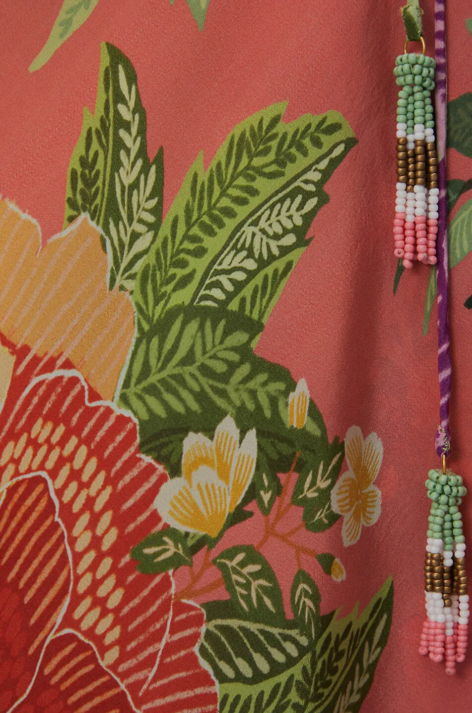 Robe dos nue asymétrique en crêpe Flower Scarves