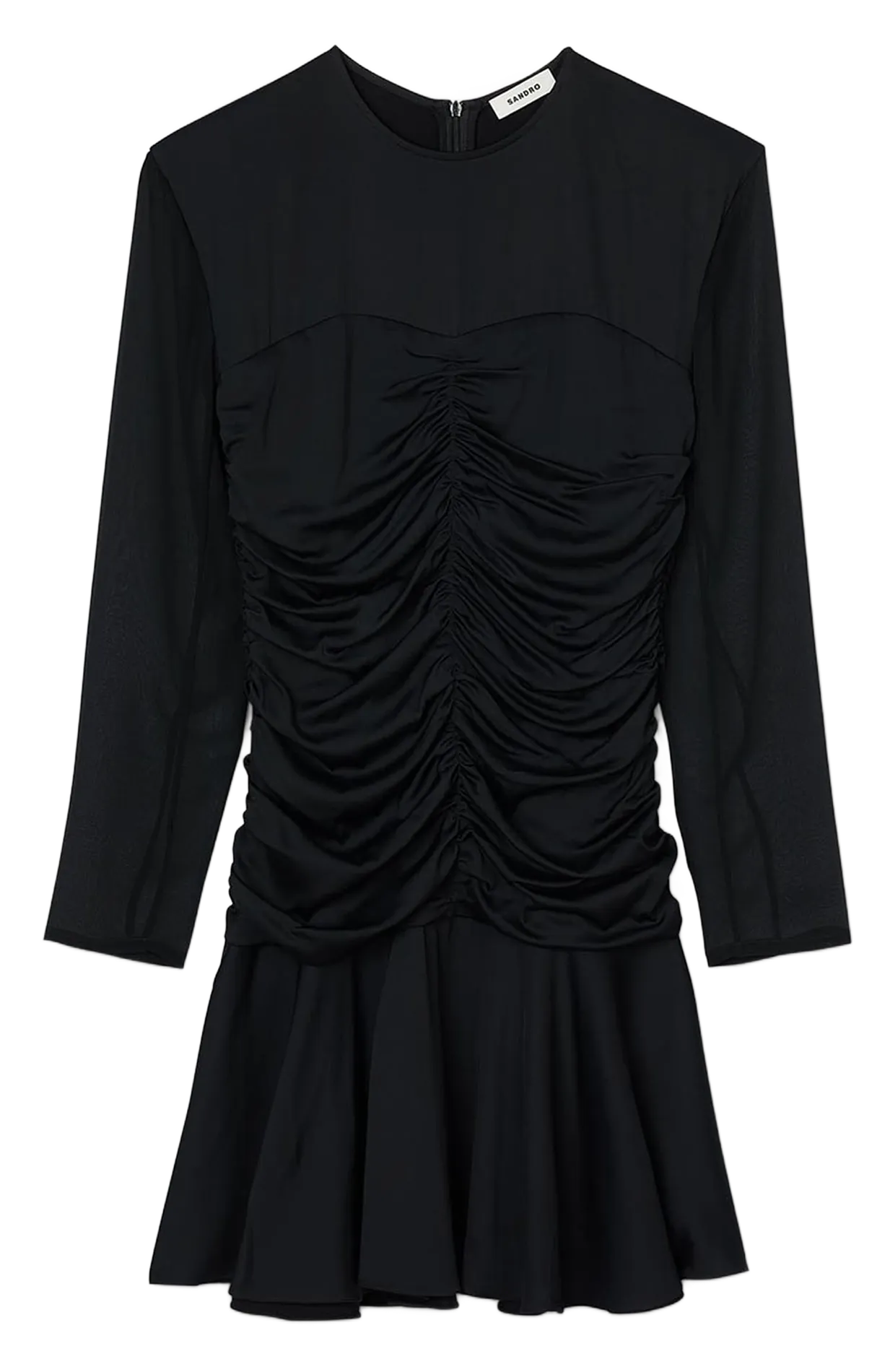 ROBE DROITE COURTE à COL ROND - SANDRO pour FEMME | Printemps