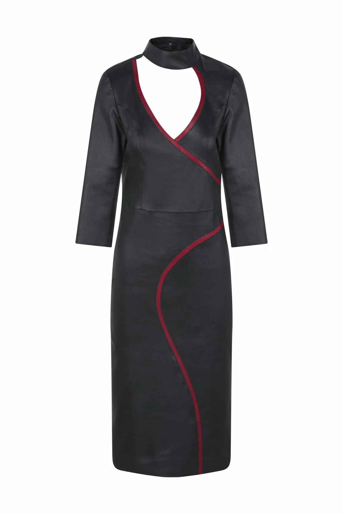 ROBE EN CUIR STRETCH - TOWER