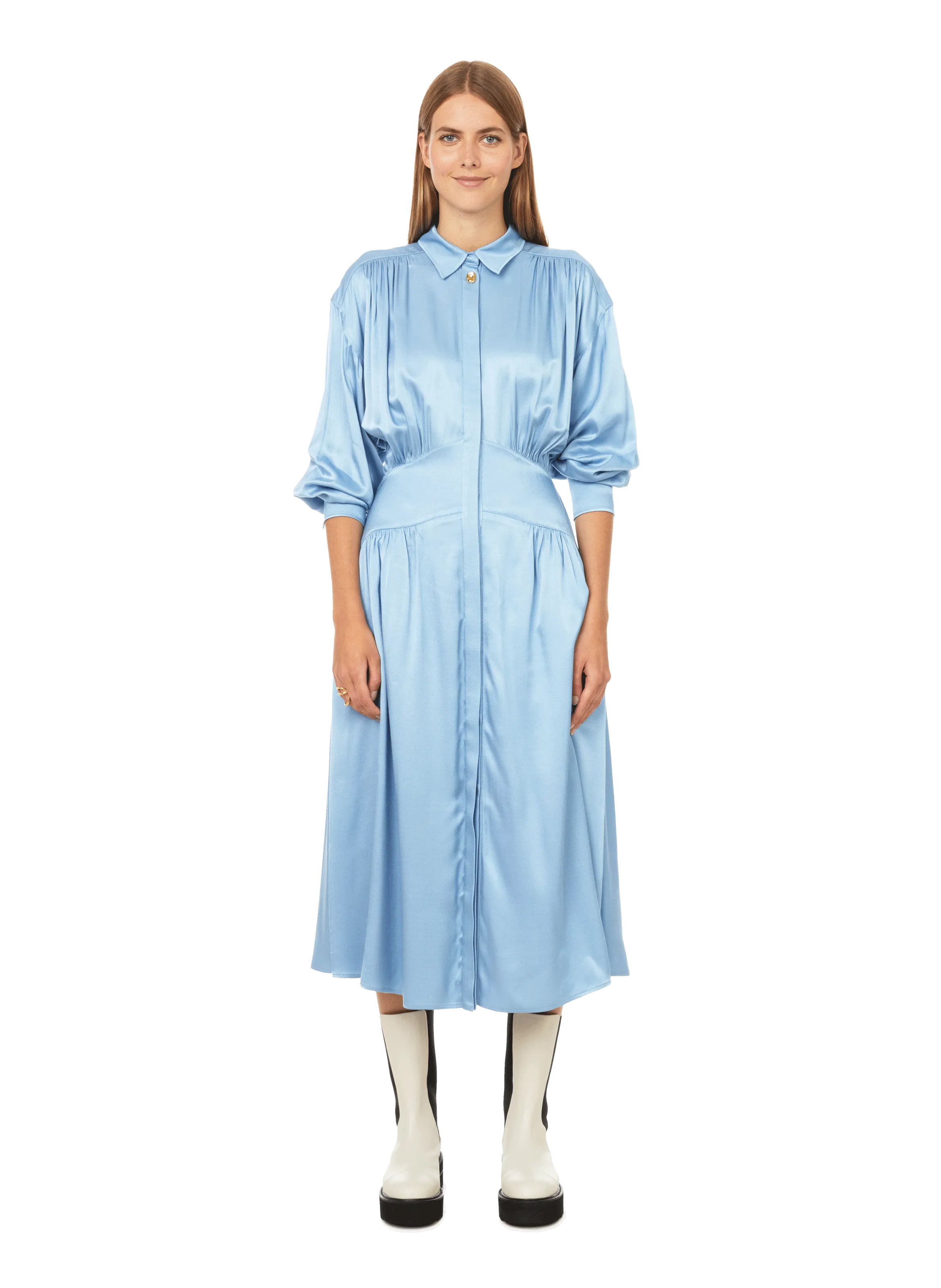 ROBE LEXI SATINéE - REJINA PYO pour FEMME | Printemps