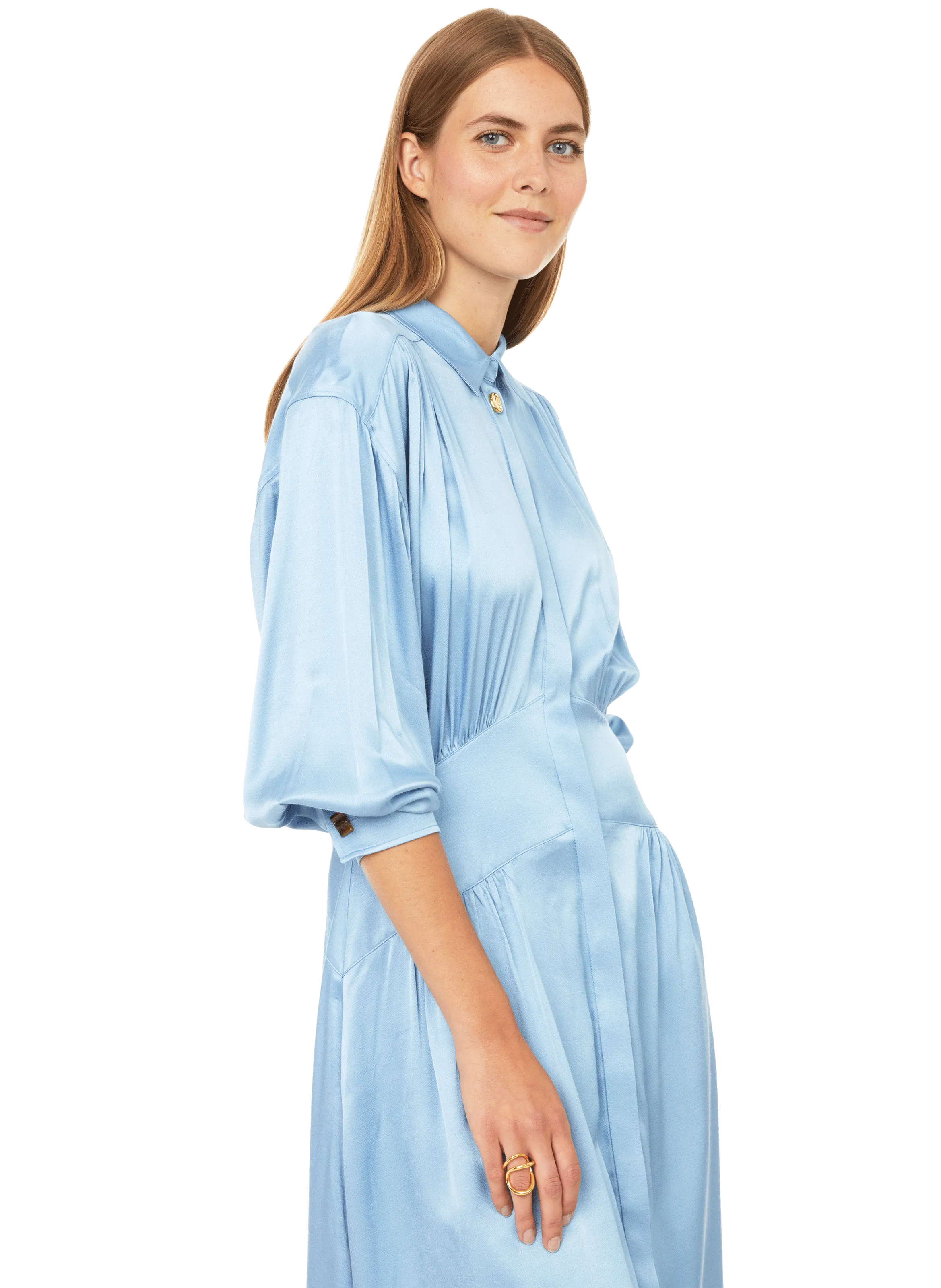 ROBE LEXI SATINéE - REJINA PYO pour FEMME | Printemps