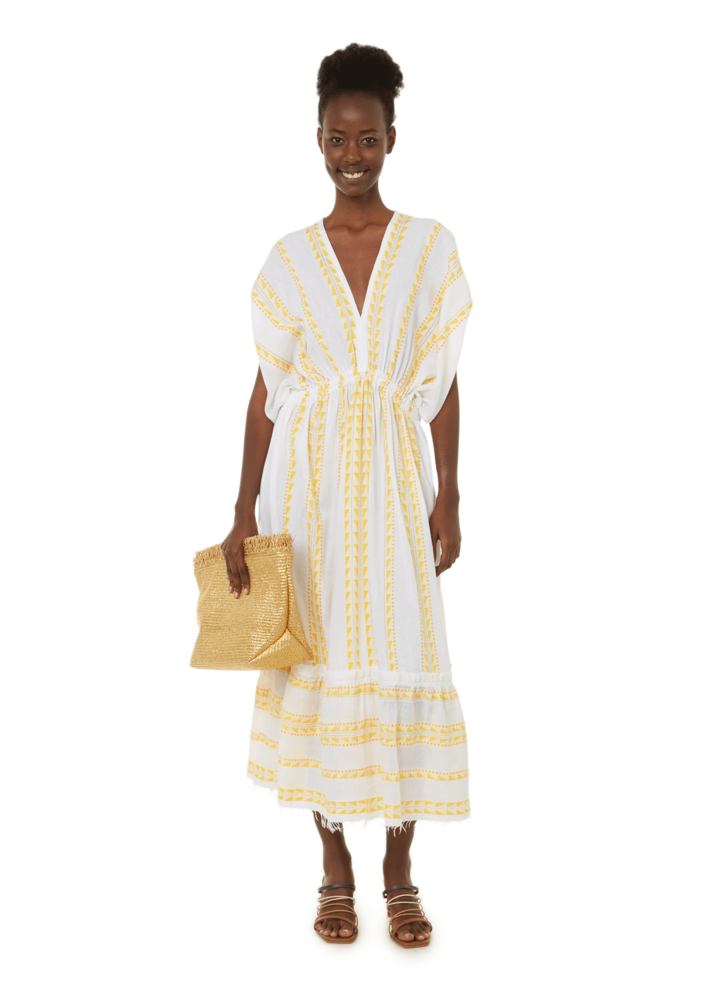 ROBE LONGUE ABEBA EN COTON - LEM LEM pour FEMME | Printemps
