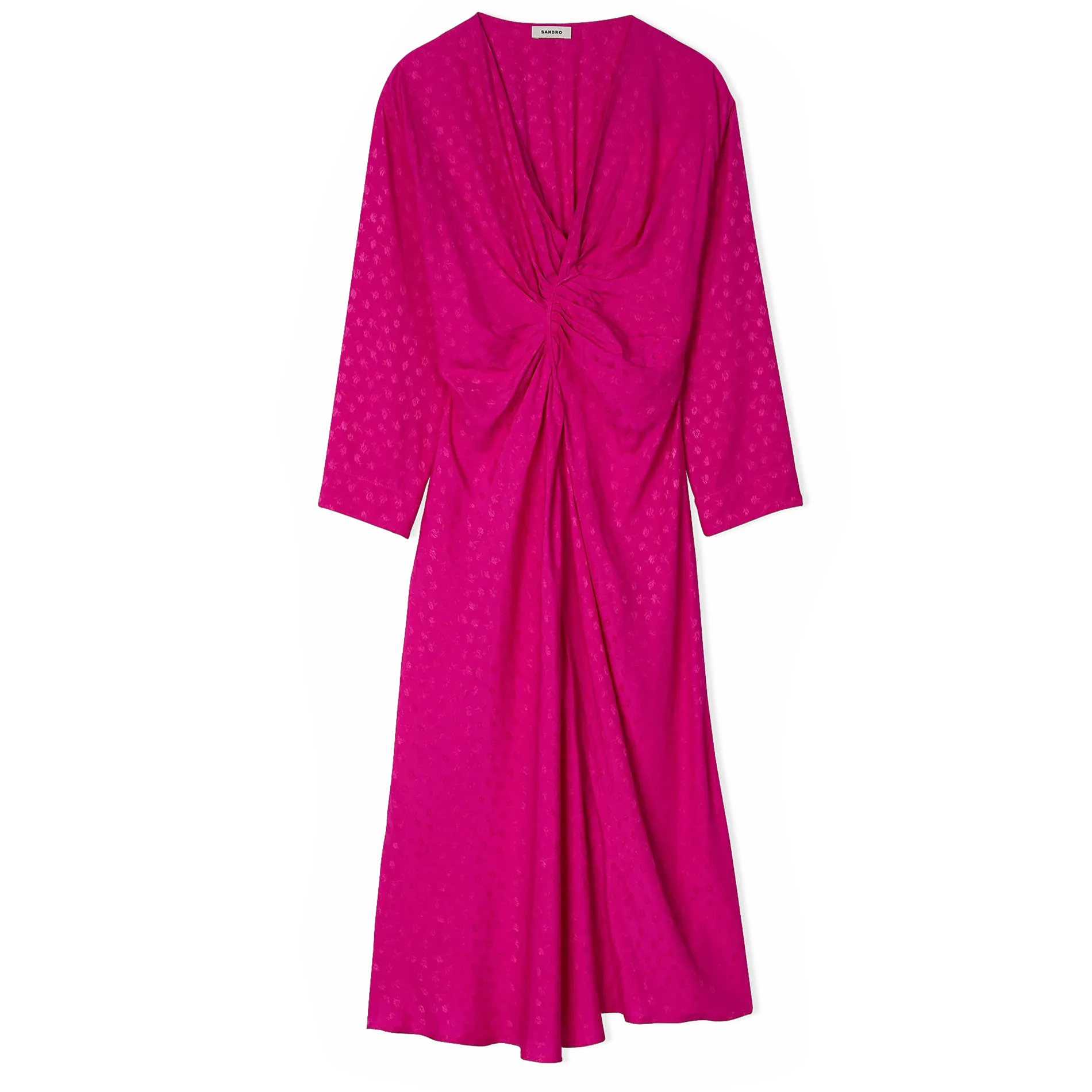 ROBE LONGUE COL V - SANDRO pour FEMME | Printemps