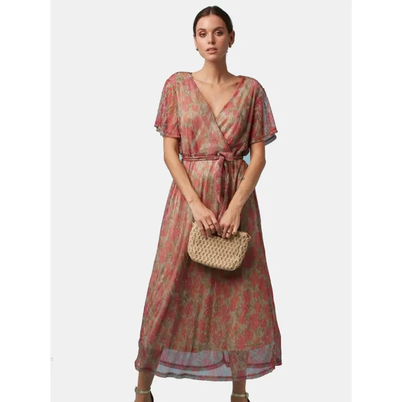 Robe longue fendue easy joy bleu blanc femme - Vero Moda | wimod