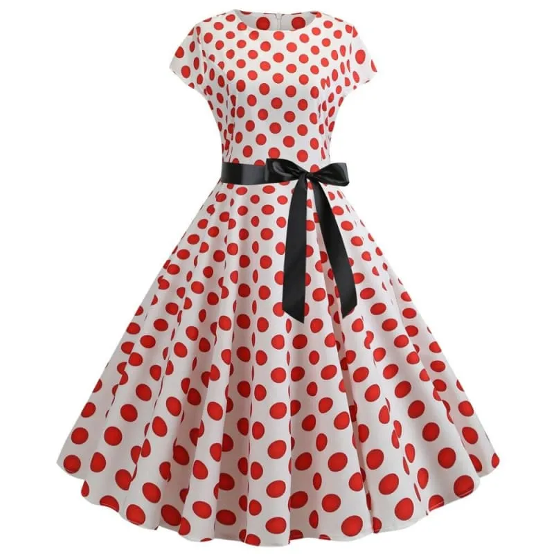 Robe Vintage Pin Up Blanche