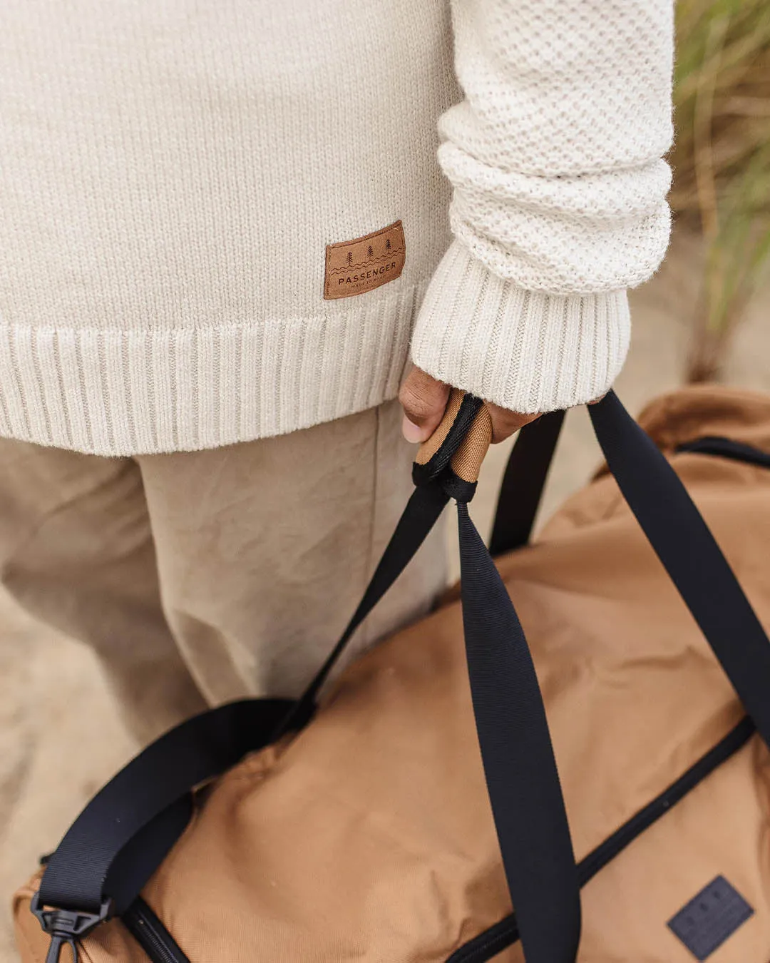 Sac de Sport Weekender 58L en Polyester Recyclé - Marron Doré