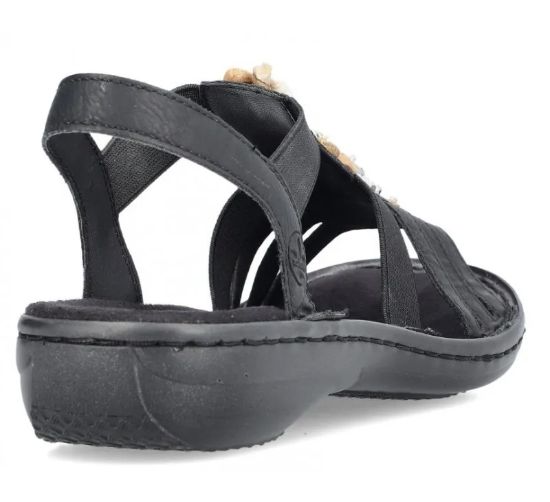 Sandales  Rieker JUPE 60869-00 Noir