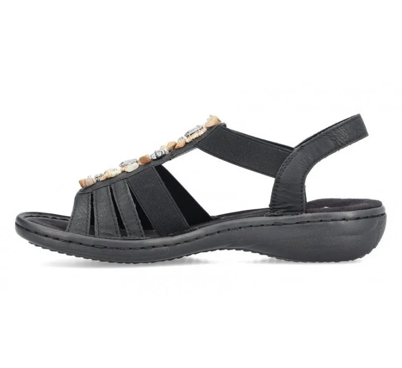 Sandales  Rieker JUPE 60869-00 Noir