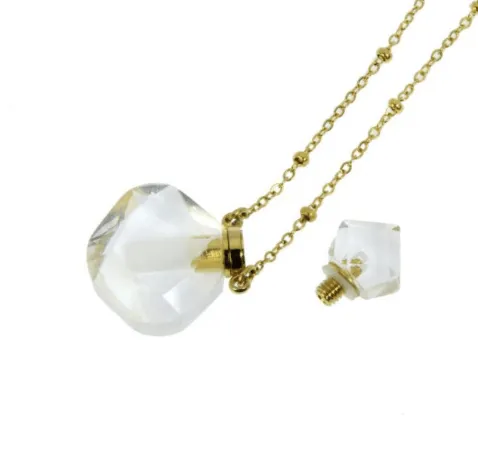Sautoir flacon de parfum en quartz - Odette & Lulu