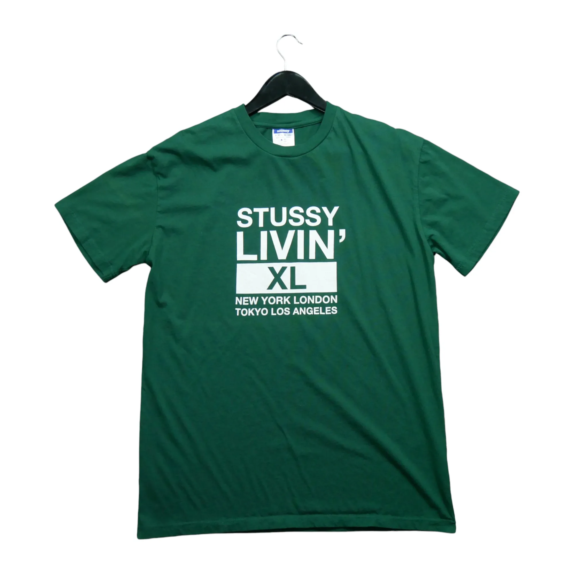 Seconde main - Stüssy T-shirt manches courtes Livin' Homme Taille M Vert
