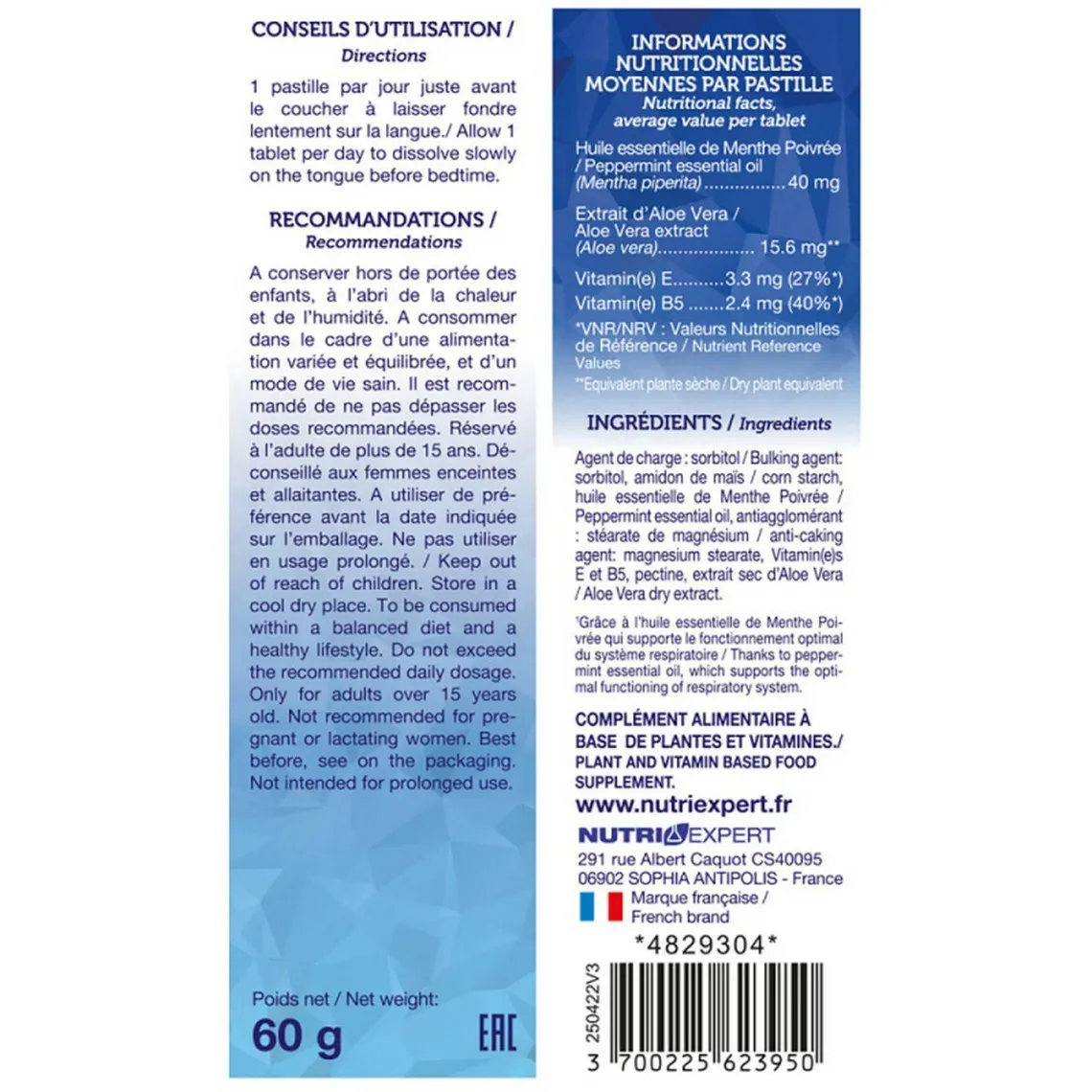 Soluronfl’  Nutri-expert - Sommeil, vitalité, énergie Homme sur MenCorner