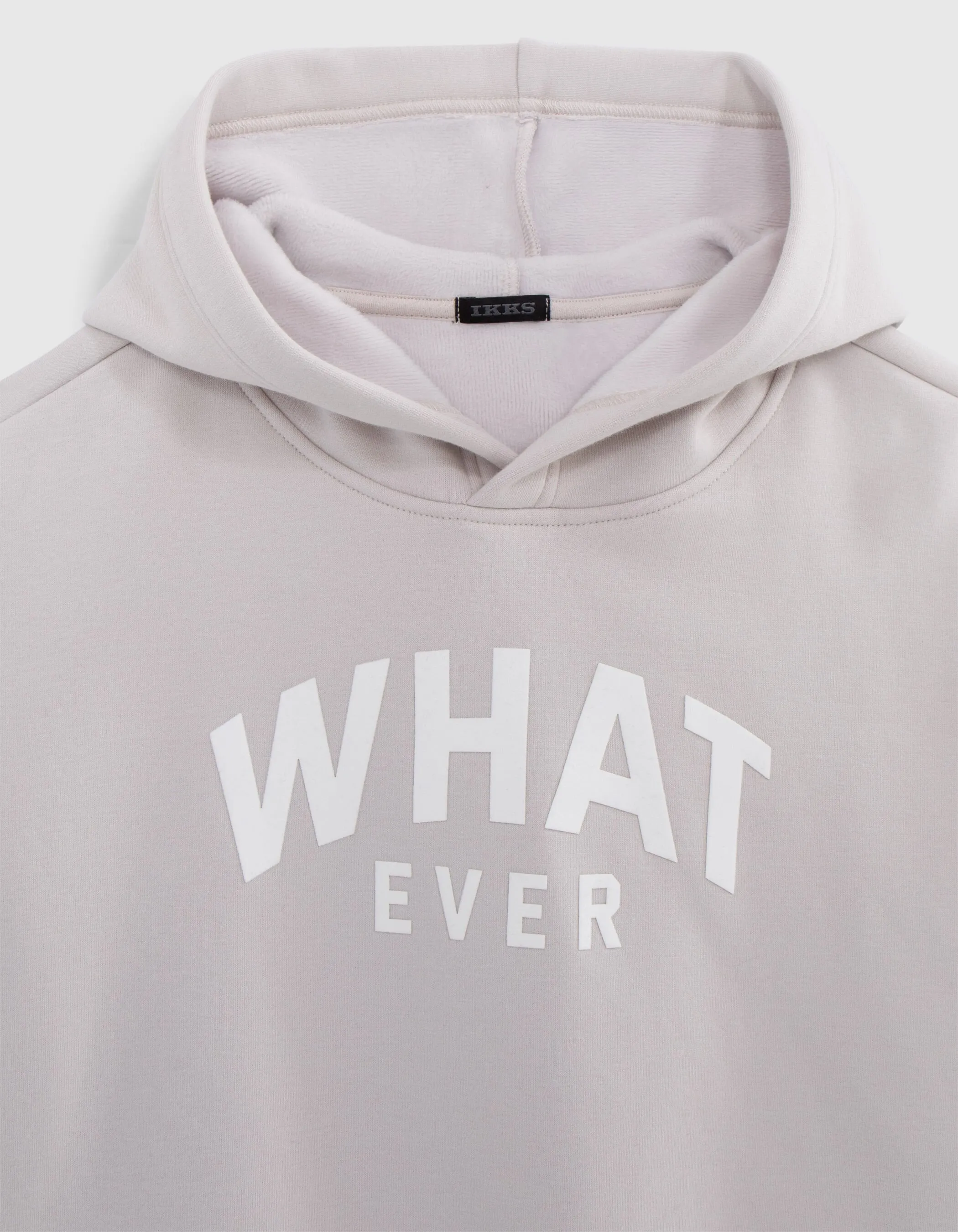 Sweat beige cropped message floqué fille