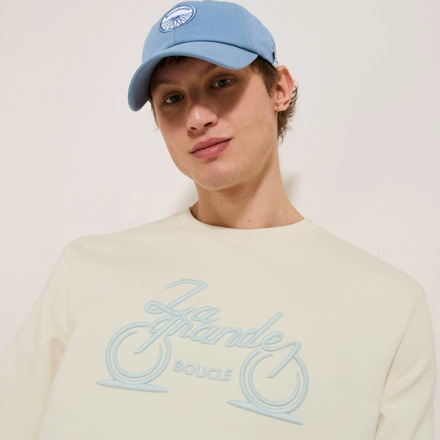 Sweat col rond licence Tour de France Ecru | Jules
