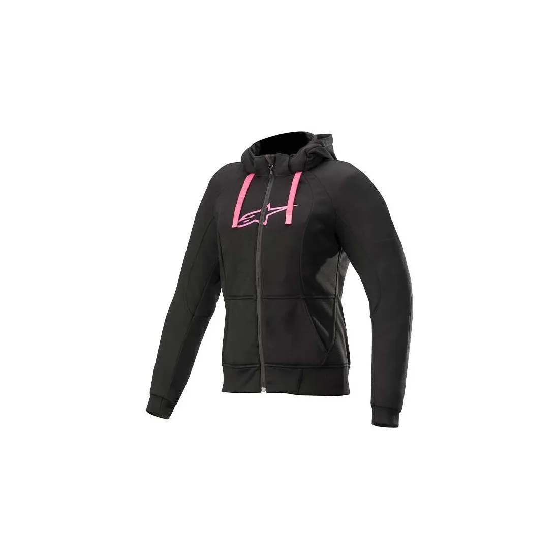 Sweat moto femme avec protections Alpinestars Chrome noir rose