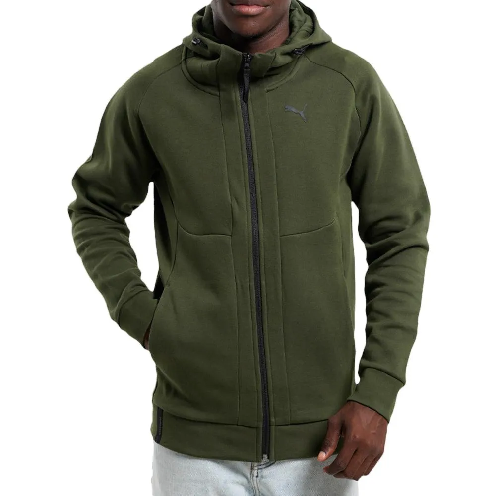 Sweat Zippé Kaki Homme Puma Tech 625507
