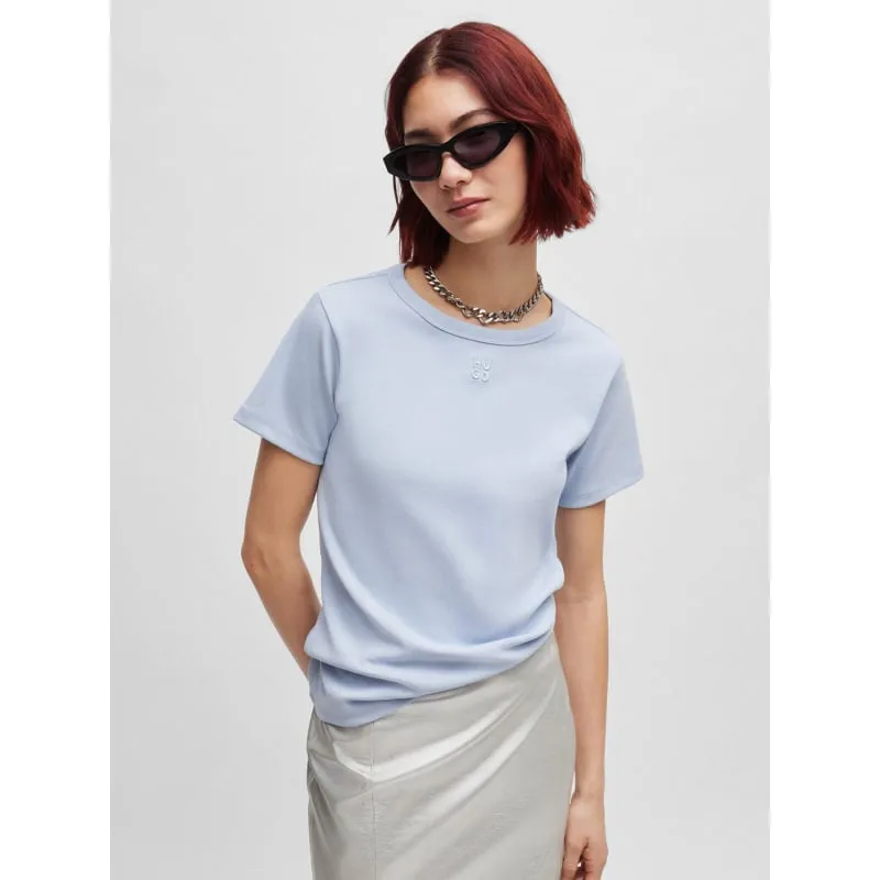 T-shirt col noué à carreaux lazize bleu femme - Guess | wimod