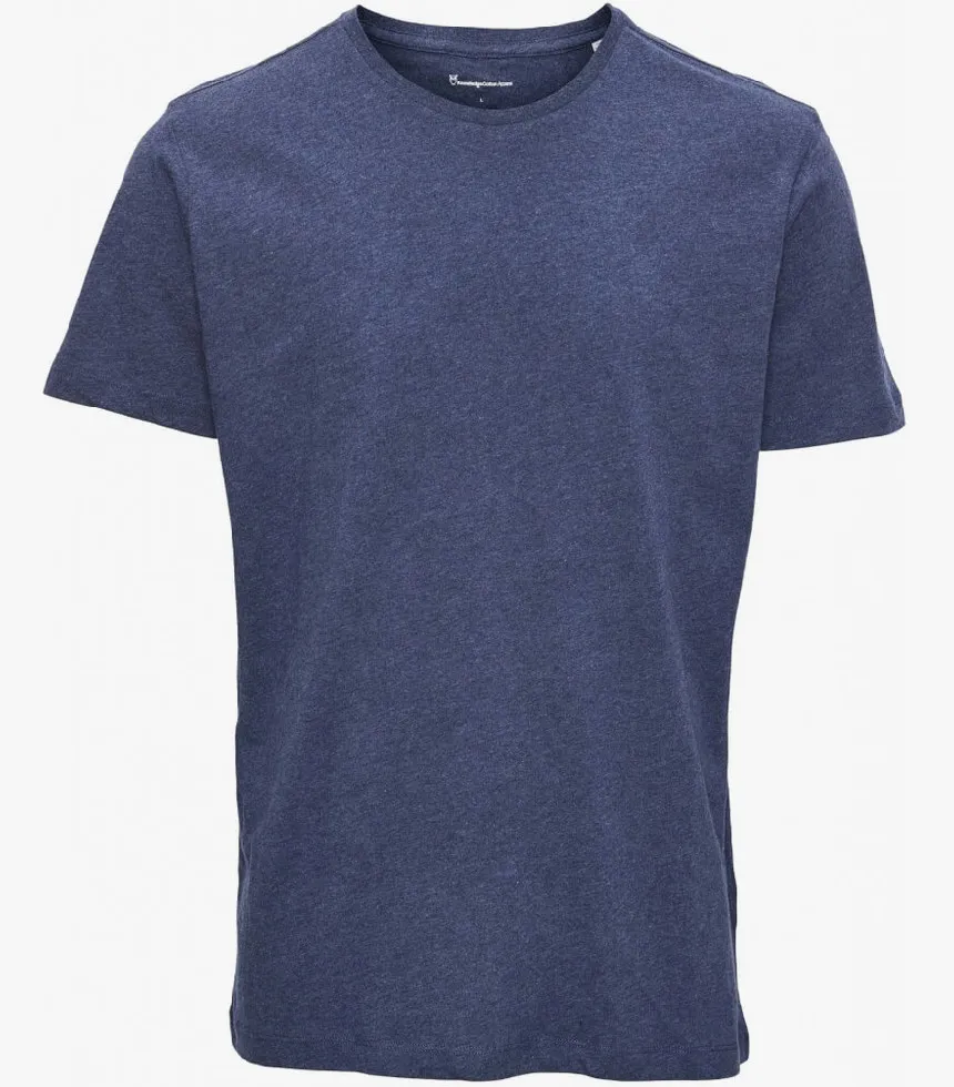T-shirt col rond en coton bio Insigna Blue Melange