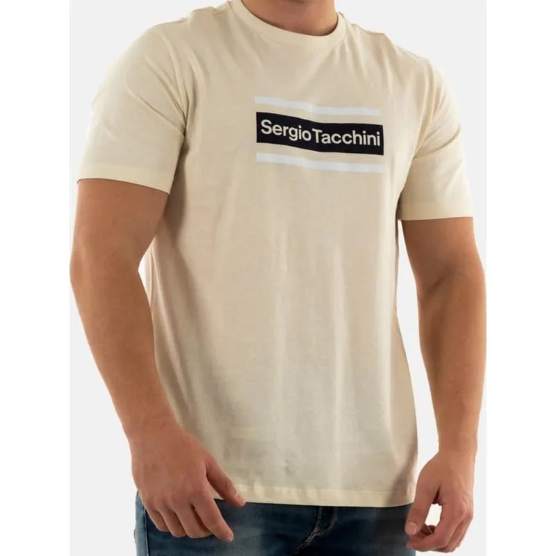 T-shirt lared logo beige homme - Sergio Tacchini | wimod