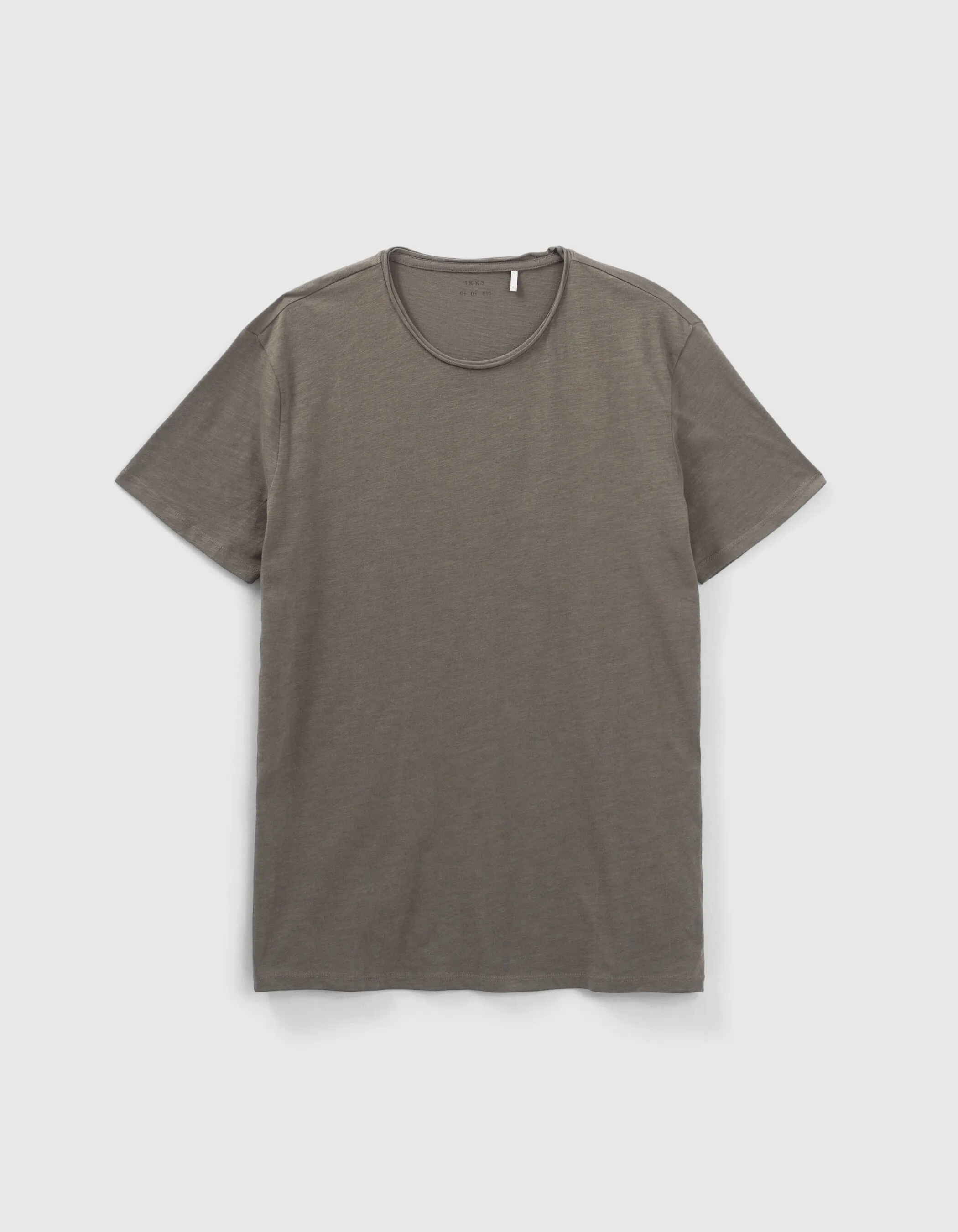 T-shirt L'Essentiel sauge col rond à manches courtes Homme