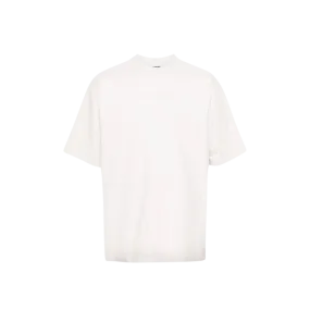 T-shirt manche courte col rond coton écru logo reflechissant