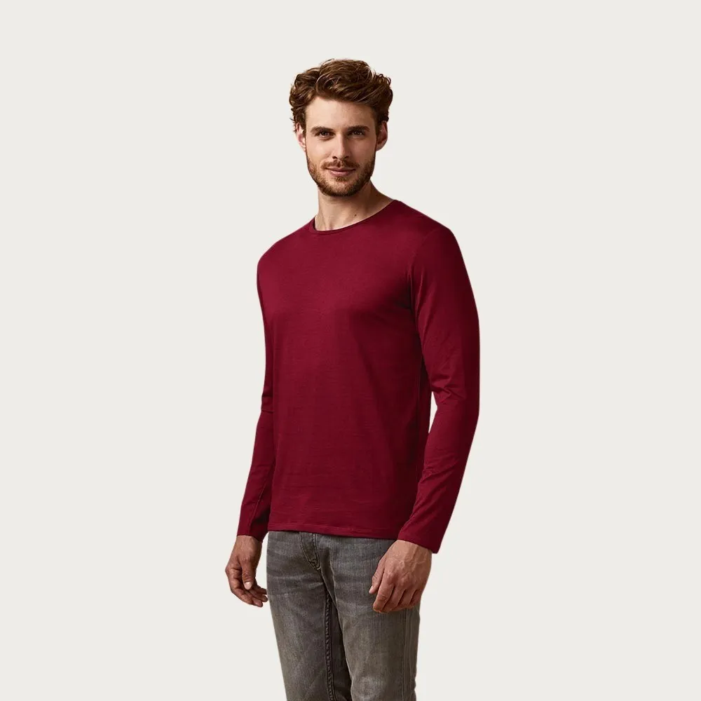 T-shirt manches longues col rond Hommes