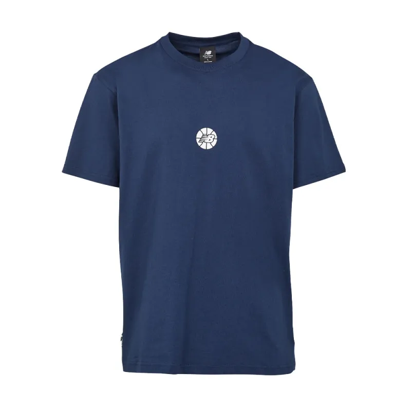 T-SHIRT NEW BALANCE HOOPS FUNDAMENTALS BLEU MARINE