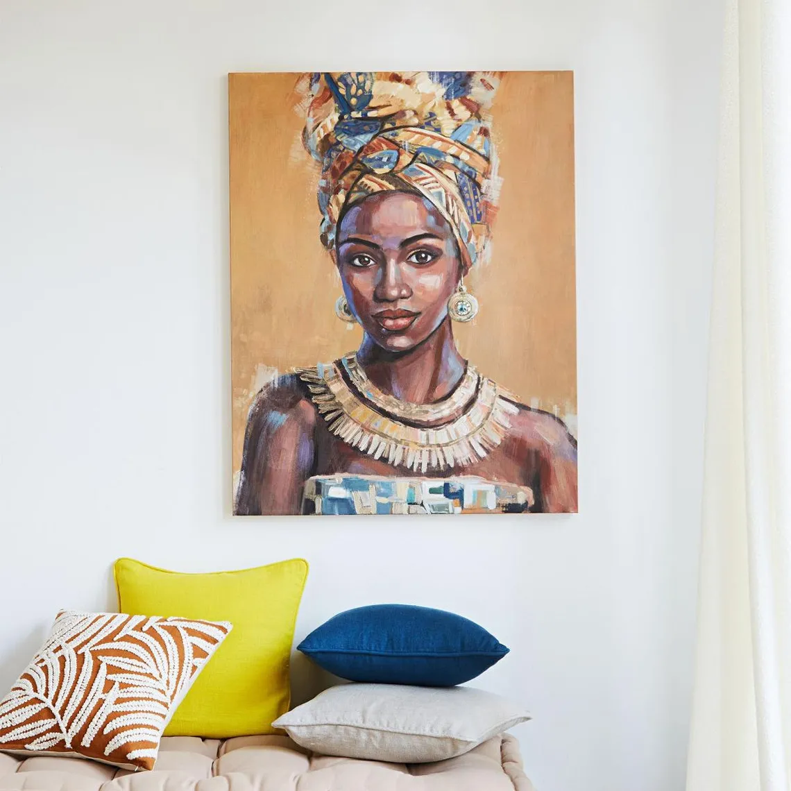 Tableau femme africaine Louga Ocre  | 3 Suisses