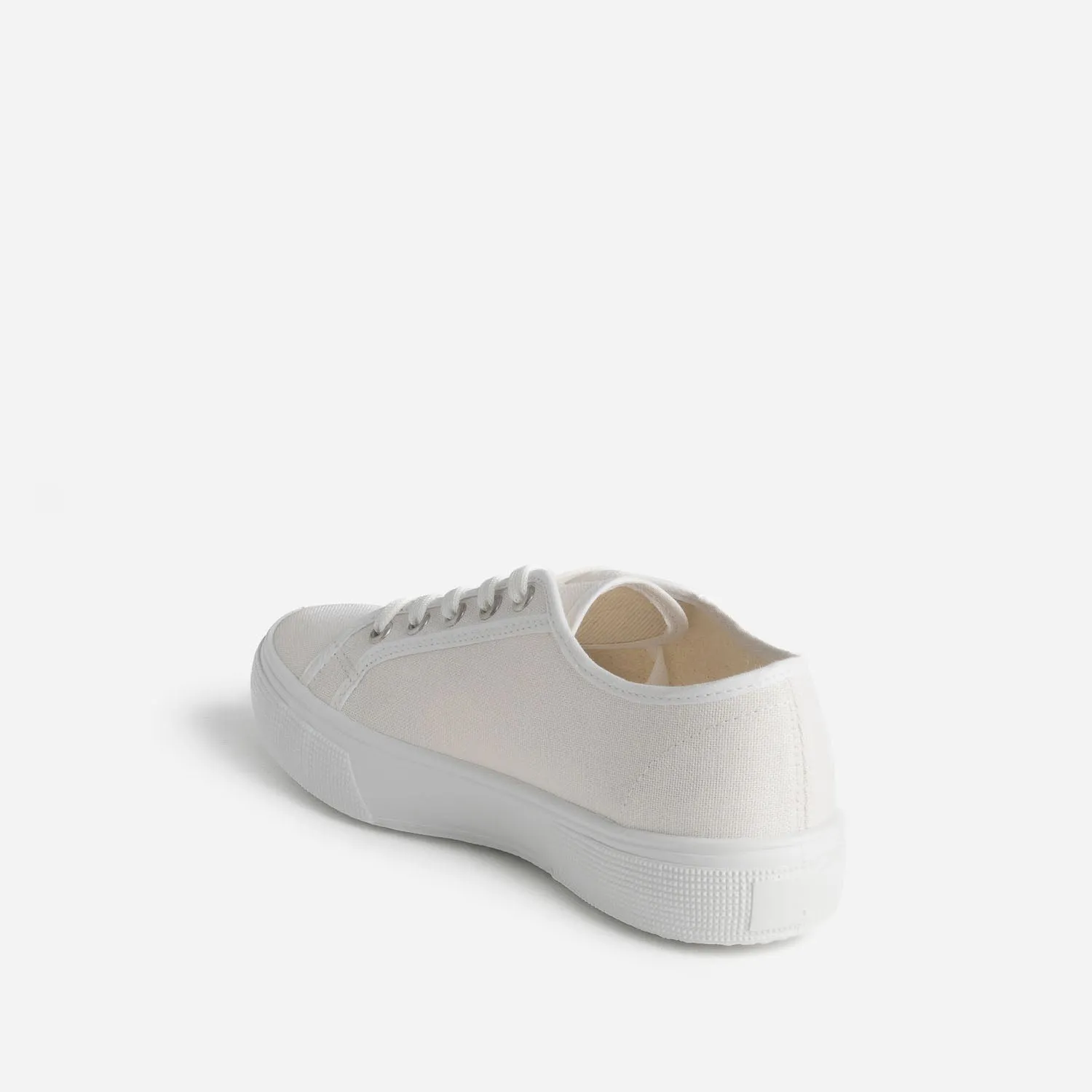 Tennis blanche en toile - Toiles Femme | ERAM