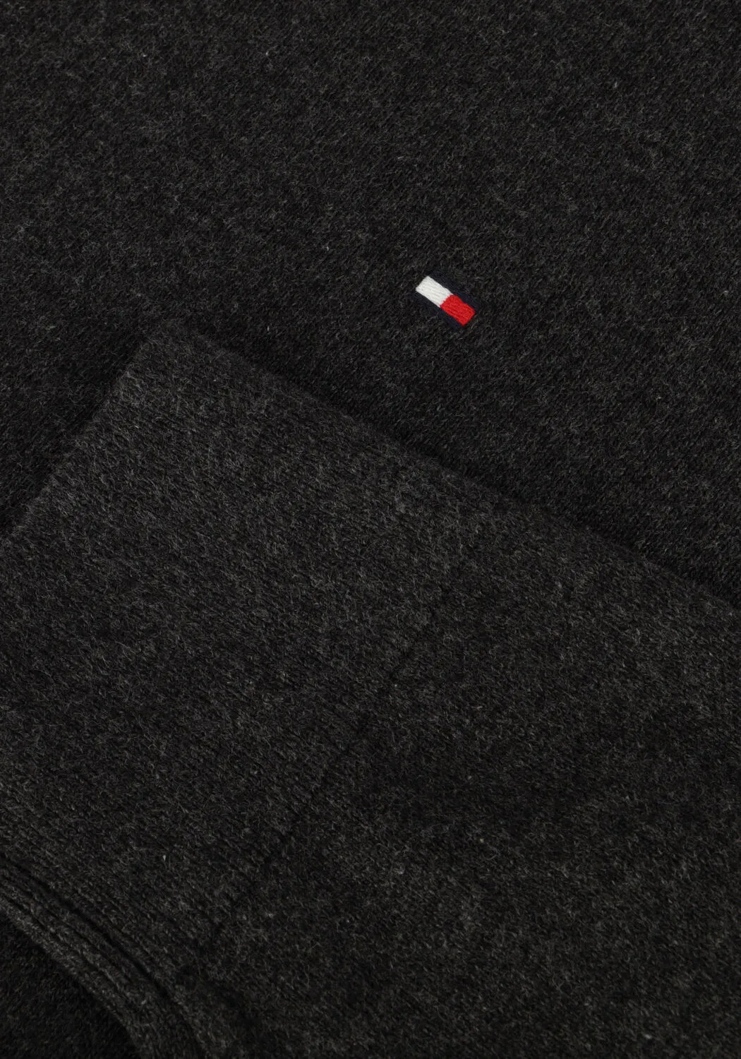tommy hilfiger col roulé pima org ctn cashmere roll neck gris foncé