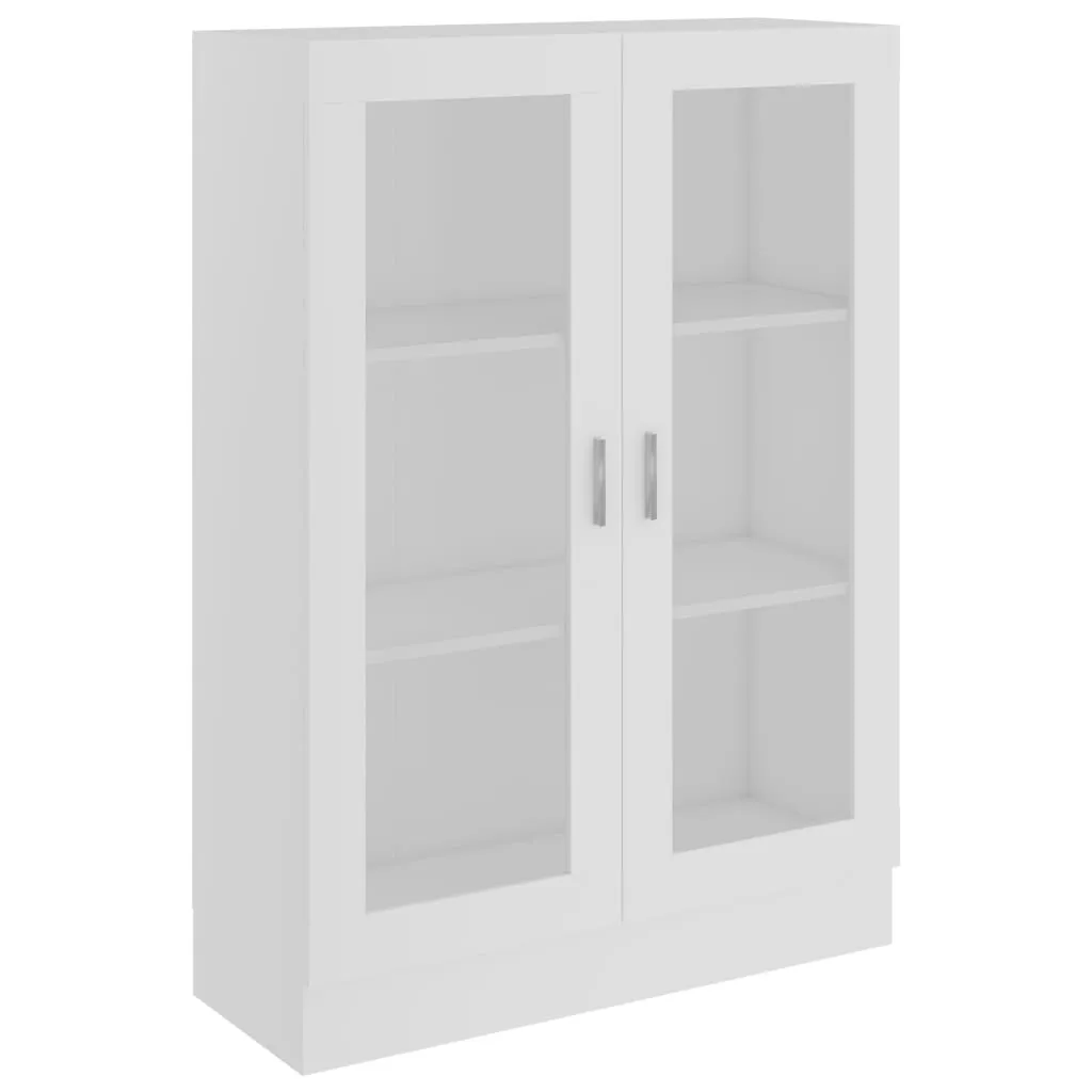 vidaXL Armoire à vitrine Blanc 82,5x30,5x115 cm Bois d'ingénierie | vidaxl-fr