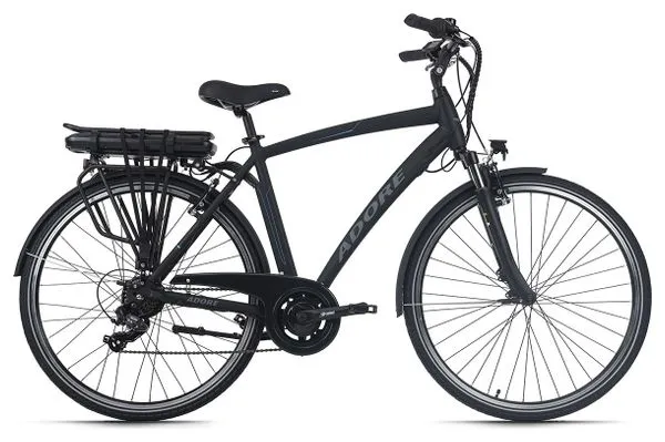 Vélo électrique homme aluminium Adore Versailles 28  E-Bike noir 250 Watt Li-Ion 36 V/10 4 Ah 7 vitesses
