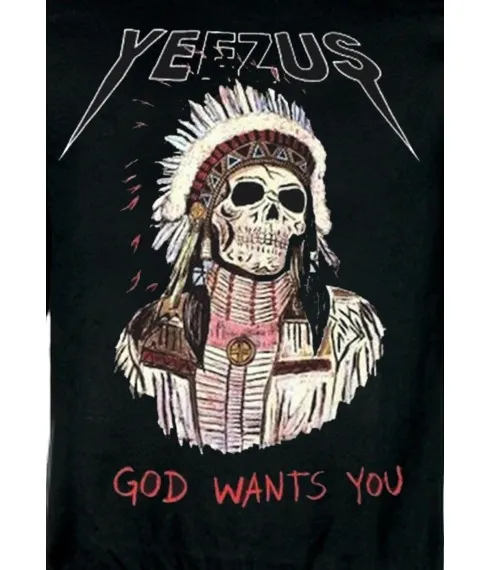 YEEZUS TOUR - SWEAT COL ROND INDIAN SKULL
